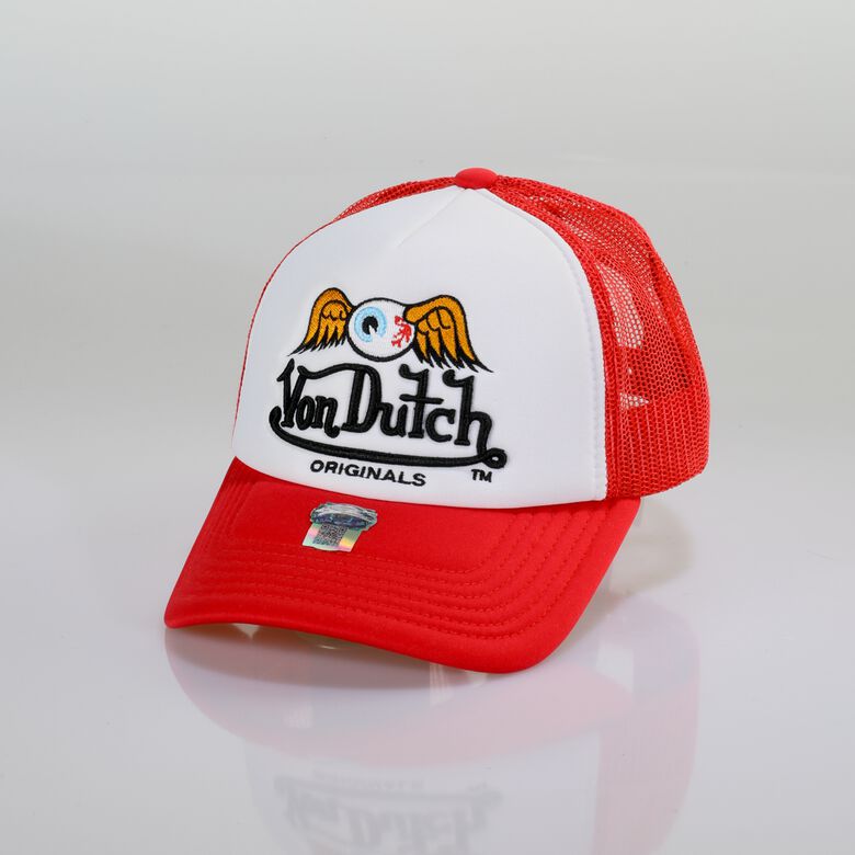(image for) Billig Von Dutch Originals -Trucker Baker Cap, white/red F0817666-01180 Sale